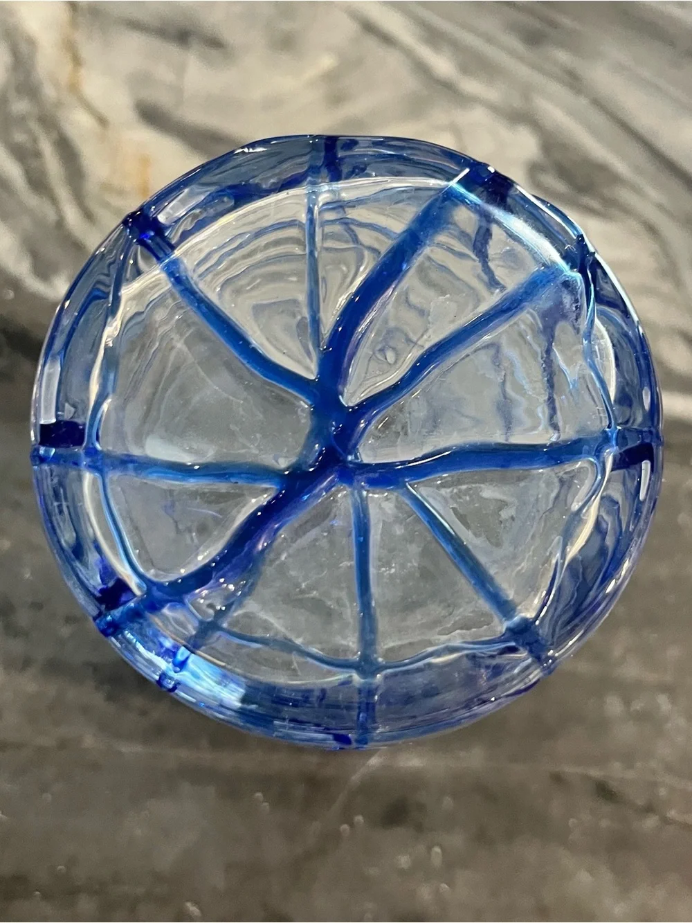 Vintage Hand Blown Mexican Art Glass Cylinder Vase 6
